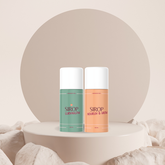 DUO SIROP CURVAGLOW 🍑 & SIROP NOURISH & GROW (100ML)